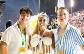 Luciano Ibarra, Eli Villagra y Bryan Mena.