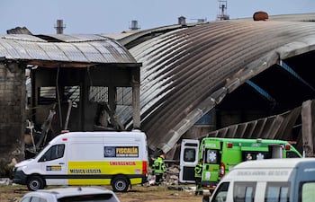 Lugar de la caída del avión en México.
