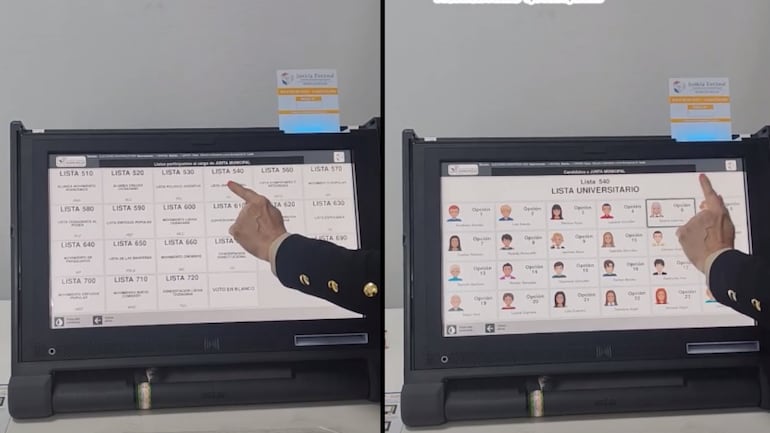 Máquinas de votación. Cómo votar paso a paso