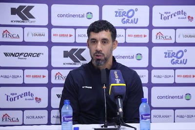 El entrenador del Sportivo 2 de Mayo, Eduardo Fabián Ledesma Trinidad (41 años), hablando en conferencia de prensa, tras la gran victoria de visitante frente a Recoleta FC.