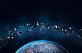 Basura espacial, imagen ilustrativa.