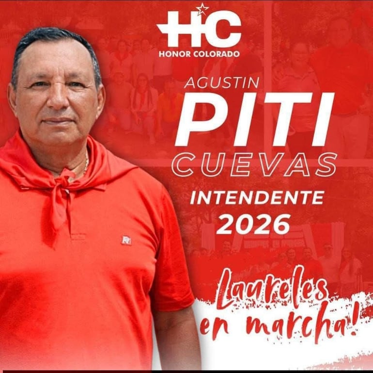 Agustín "Piti" Cuevas, precandidato a intendente de Laureles por HC. Facebook.