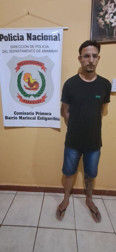Flavio André Leonardo Da Costa Junior (30), detenido.