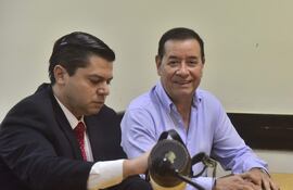 Exdiputado Miguel Cuevas (ANR-Fuerza Republicana), condenado a 5 años de cárcel por enriquecimiento ilícito, y el abogado Guillermo Duarte Cacavelos.
