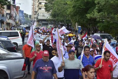marcha protesta microcentro