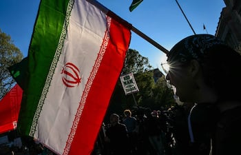 Manifestantes protestan contra la guerra en Oriente Medio, el pasado 7 de abril en Washington.