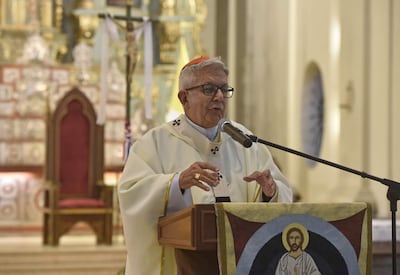 El cardenal Adalberto Martínez, durante la homilia en la misa de Navidad en la Catedral Metropolitana de Asunción.