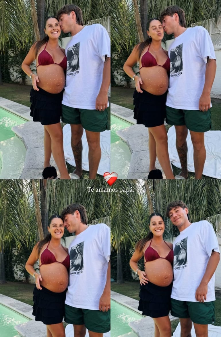 Los papis Paulo Londra y Martina Quetglas sueñan con tener a Justina en sus brazos. (Captura de la historia de Instagram de Martina Quetglas)