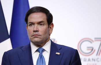 Marco Rubio, secretario de Estado de Estados Unidos. Irá al Golfo en medio de las negociaciones con Irán.