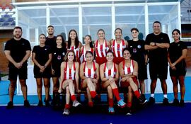Delegación paraguaya que será parte del campeonato Mundial de Hockey5s, en Omán.