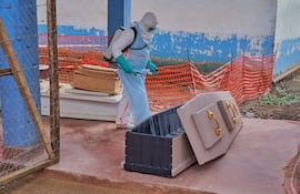 Ebola outbreak response at treatment center in Bunia, DR Congo
