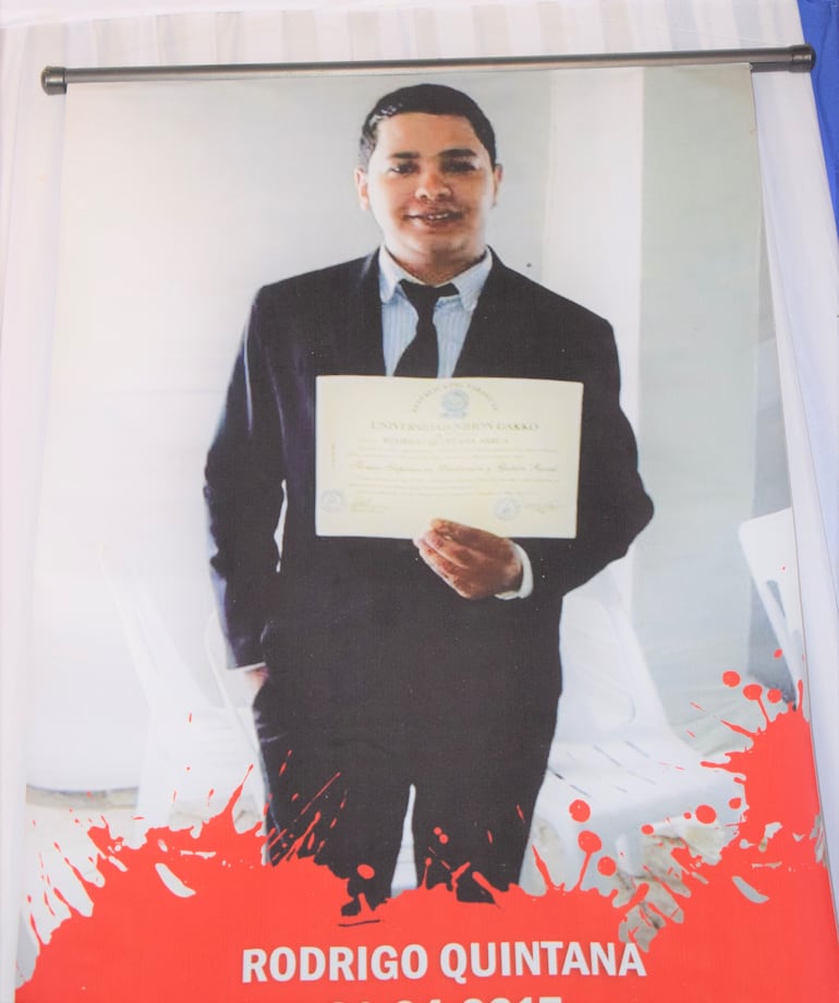 El joven Rodrigo Quintana Arrúa, quien fue asesinado en la madrugada del 31 de Marzo en el local del PLRA