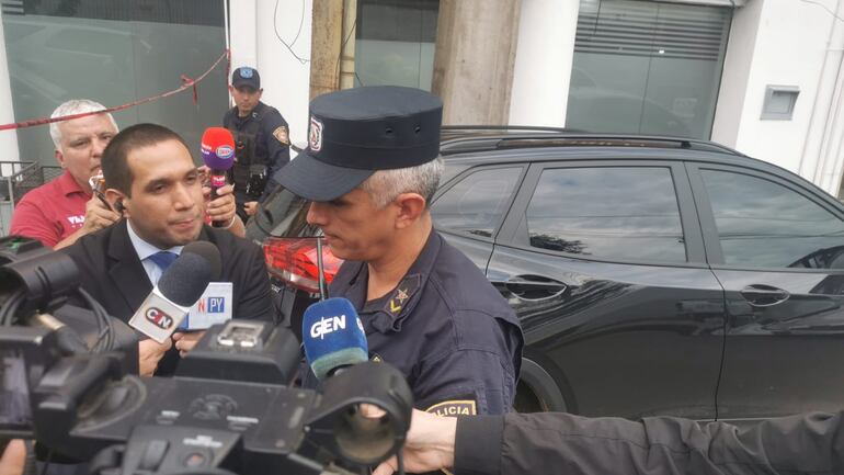 Subcomisario Juan Medina sobre asalto a casa de cambios en Villa Morra Asunción.