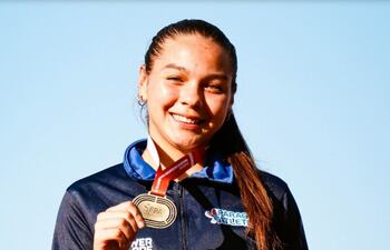 Lara, con solo 15 años, se colgó el bronce en el Íbero U18, en nuestro país.