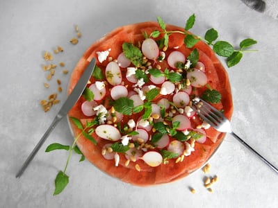 Carpaccio de sandía.