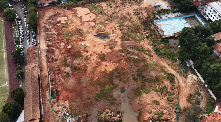 La sede donde se llevará a cabo la construcción del estadio de Olimpia, que será una de las sedes que albergará el Mundial 2030.
