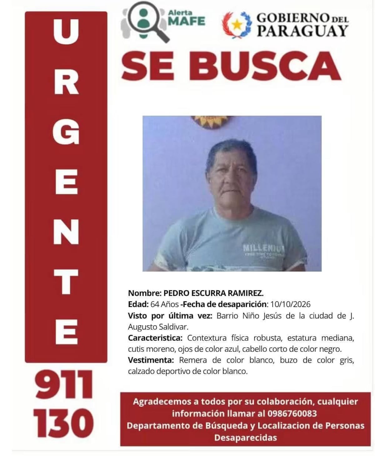 Alerta Mafe: buscan a cinco personas desaparecidas en distintos puntos de Paraguay