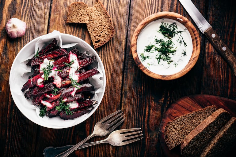 Remolacha con yogur.