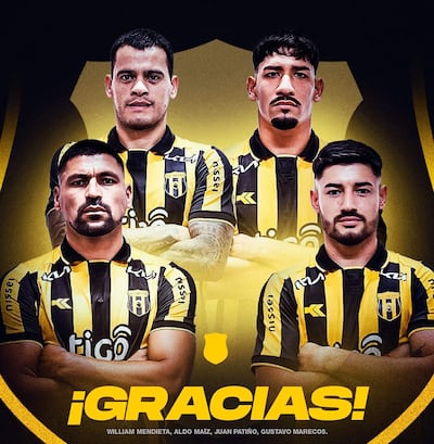 Juan Patiño, William Mendieta, Aldo Maíz y Gustavo Marecos dejaron la institución aurinegra.