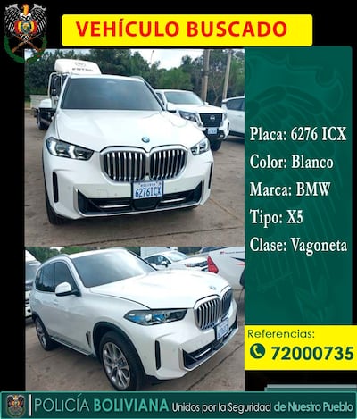 Tercer vehículo utilizado por Marset para su fuga en Bolivia.