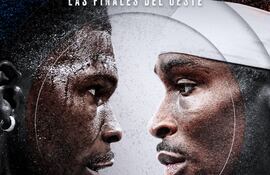 Las máximas figuras para este duelo, a la izquierda el líder de los Timberwolves Anthony Edwards (23 años) cara a cara ante Shai Gilgeous-Alexander (26), del Thunder y candidato a MVP de la NBA. Gráfica: @NBALatam