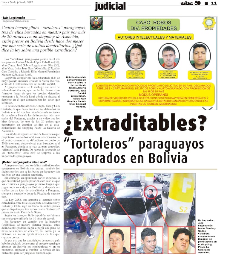 La "Vaca" también tiene antecedentes en Bolivia.