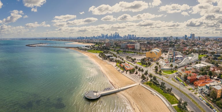 St. Kilda Beach, Melbourne, Australia.