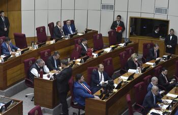 Sesión extraordinaria de la Cámara de Senadores.