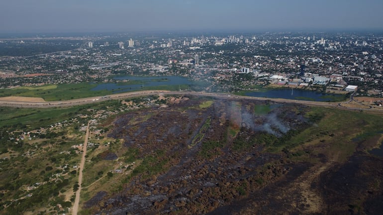 La Reserva Ecológica Banco San Miguel y la Bahía de Asunción, el área verde con humedales más grande de la capital también debía ser intervenida, pero ya nada informó el MOPC al respecto.