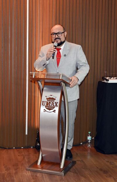 El Prof. Dr. Javier Quiñónez, rector de UMAX lideró la inauguración de la nueva Aula Magna Digital.