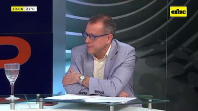Sebastián González, de la Cámara Paraguaya de Exportadores (Capex), en los estudios de ABC TV.