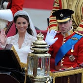 Kate Middleton y William de Inglaterra, el día de su boda, el 29 de abril de 2011.