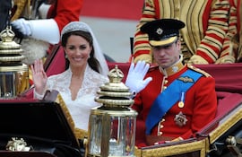 Kate Middleton y William de Inglaterra, el día de su boda, el 29 de abril de 2011.