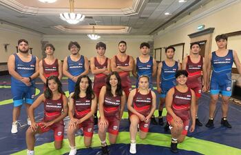 Integrantes del Team Paraguay, listos para el Panamericano de Lucha.