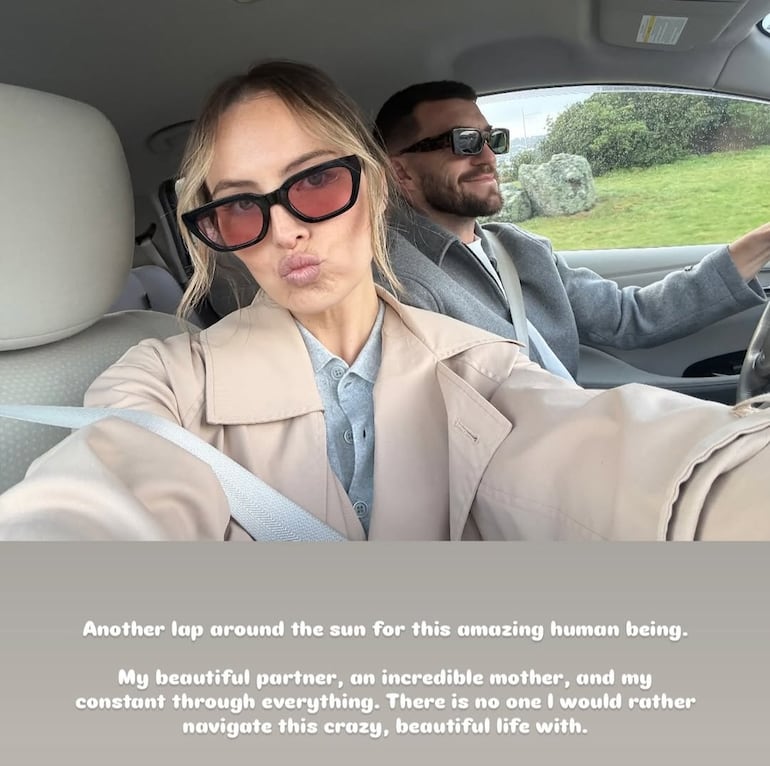 Tim Payne escribió unas líneas dirigidas a su esposa Michelle Peters. (Captura de la historia de Instagram de Tim Payne)