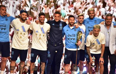 Homenaje a la Selección Argentina Campeona del Mundo, en la Conmebol.