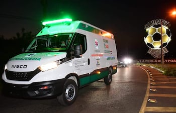 Esta ambulancia, entregada hace seis meses al Hospital de Quiindy, ya no funciona.