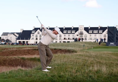 Michael Stewart, uno de los líderes del Campeonato Alfred Dunhill Links, que se desarrolla en Escocia.