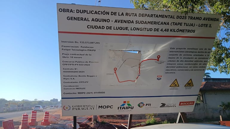En Tape Tuja, avanzan obras que incluirán un viaducto elevado en Luque