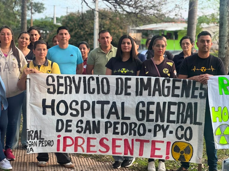 Manifestación de radiólogos frente al Congreso