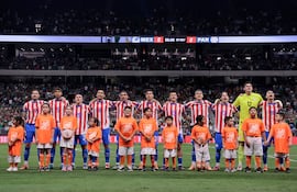 Los jugadores de la Selección Paraguaya de Fútbol que fueron parte del partido amistoso ante México, en territorio estadounidense.