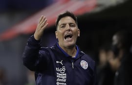 Eduardo Berizzo durante su estadía en la selección paraguaya de fútbol.