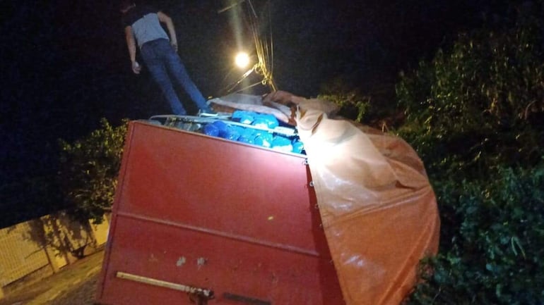 Uno de los camiones llenos de droga que cayó en la operación Umbral.