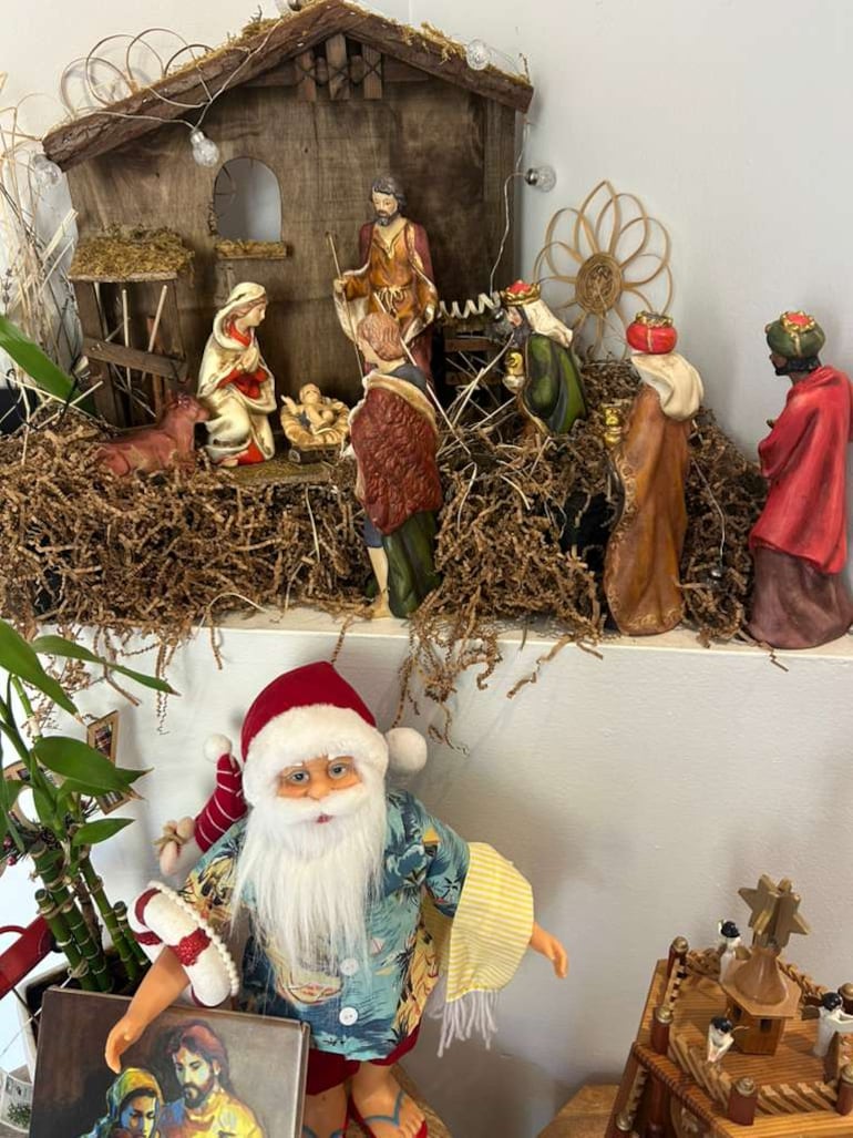 Pesebre de la familia Blanco Cortti, en Estados Unidos.