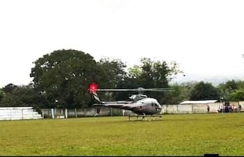 El defensor de la Albirroja y mundialista paraguayo, Omar Alderete, habría llegado en helicóptero a la cancha del Club 3 de Mayo de Quiindy.
