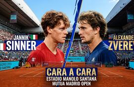 Duelo de estilos diferentes entre Sinner y Zverev en la final de Madrid.