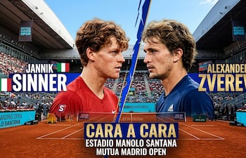 Duelo de estilos diferentes entre Sinner y Zverev en la final de Madrid.