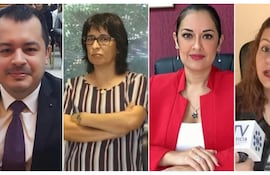 Los acusados: Víctor Nilo Rodríguez, ex juez de Paz de La Recoleta; Lilian de Bristot, ex jueza de Paz de San Roque; Analía Cibils, jueza de Paz de La Encarnación; y Nathalia Garcete, jueza de Paz de La Catedral, segundo turno.