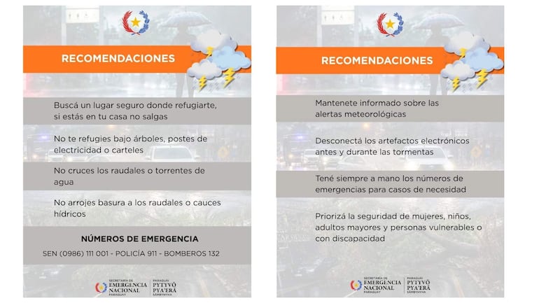 SEN habilita brinda recomendaciones ante inclemencia climática