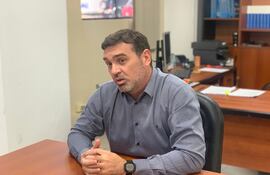 Guido Benza, viceministro de Transporte, habló con ABC, en su despacho, en horas de la siesta de este lunes 12 de febrero.